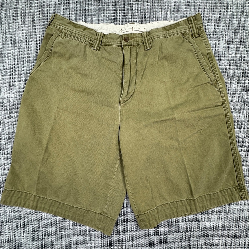 Polo Ralph Lauren Men's Relaxed Fit Chino Shorts Green Cotton Size 33 Casual